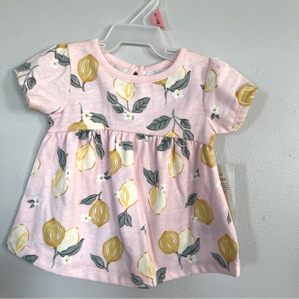 Garanimals Baby Girl Short Sleeve Print Dress, Size 0-3 Months